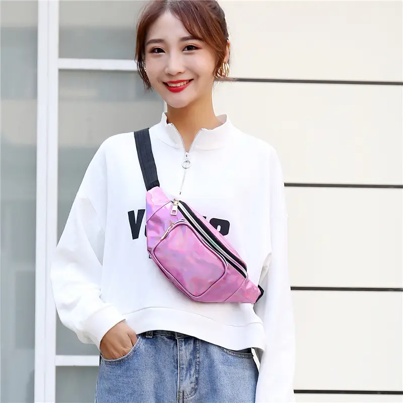 Black Holographic Fanny Bag for Women Men - Image 7
