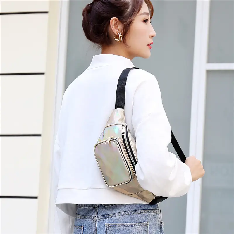 Black Holographic Fanny Bag for Women Men - Image 9