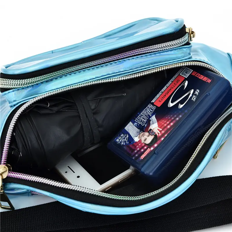 Black Holographic Fanny Bag for Women Men - Image 10