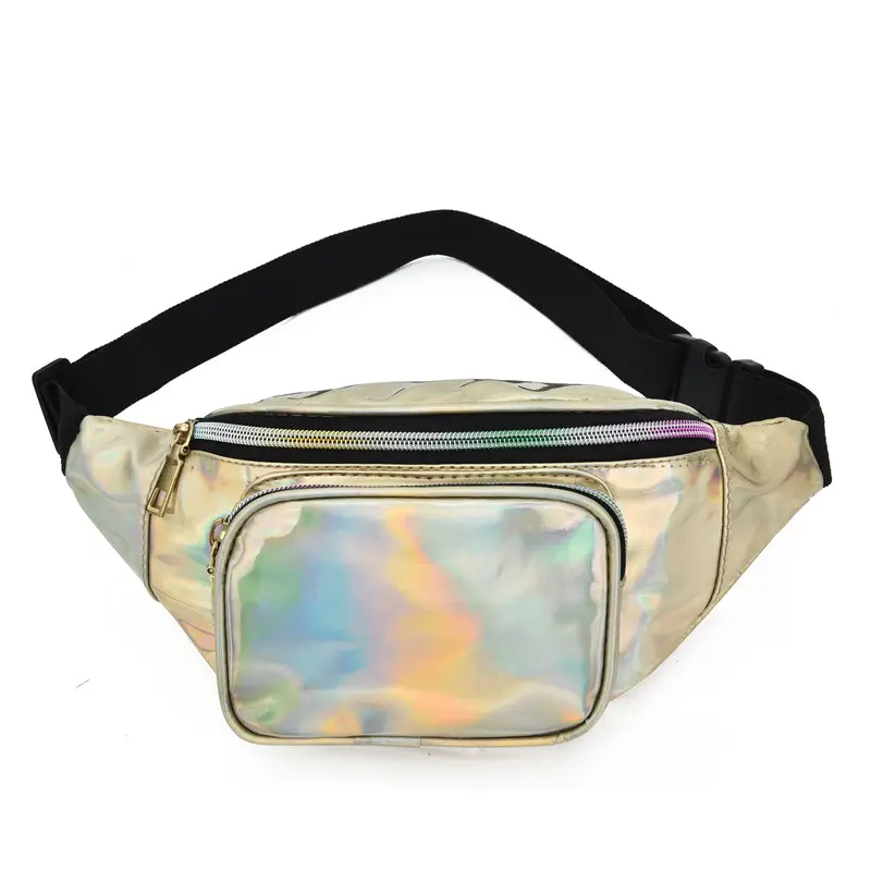 Black Holographic Fanny Bag for Women Men - Image 4