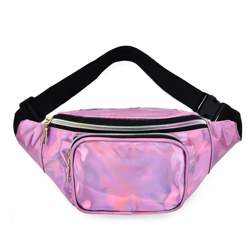 Black Holographic Fanny Bag for Women Men - Image 5
