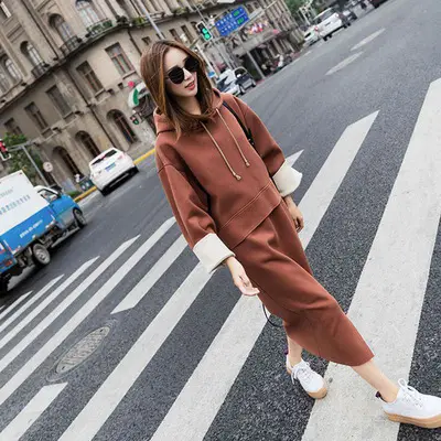 2019 Fat Girl Western Dress Large Size Slimming Two Piece Suit - Image 3
