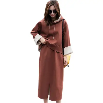 2019 Fat Girl Western Dress Large Size Slimming Two Piece Suit - Image 6