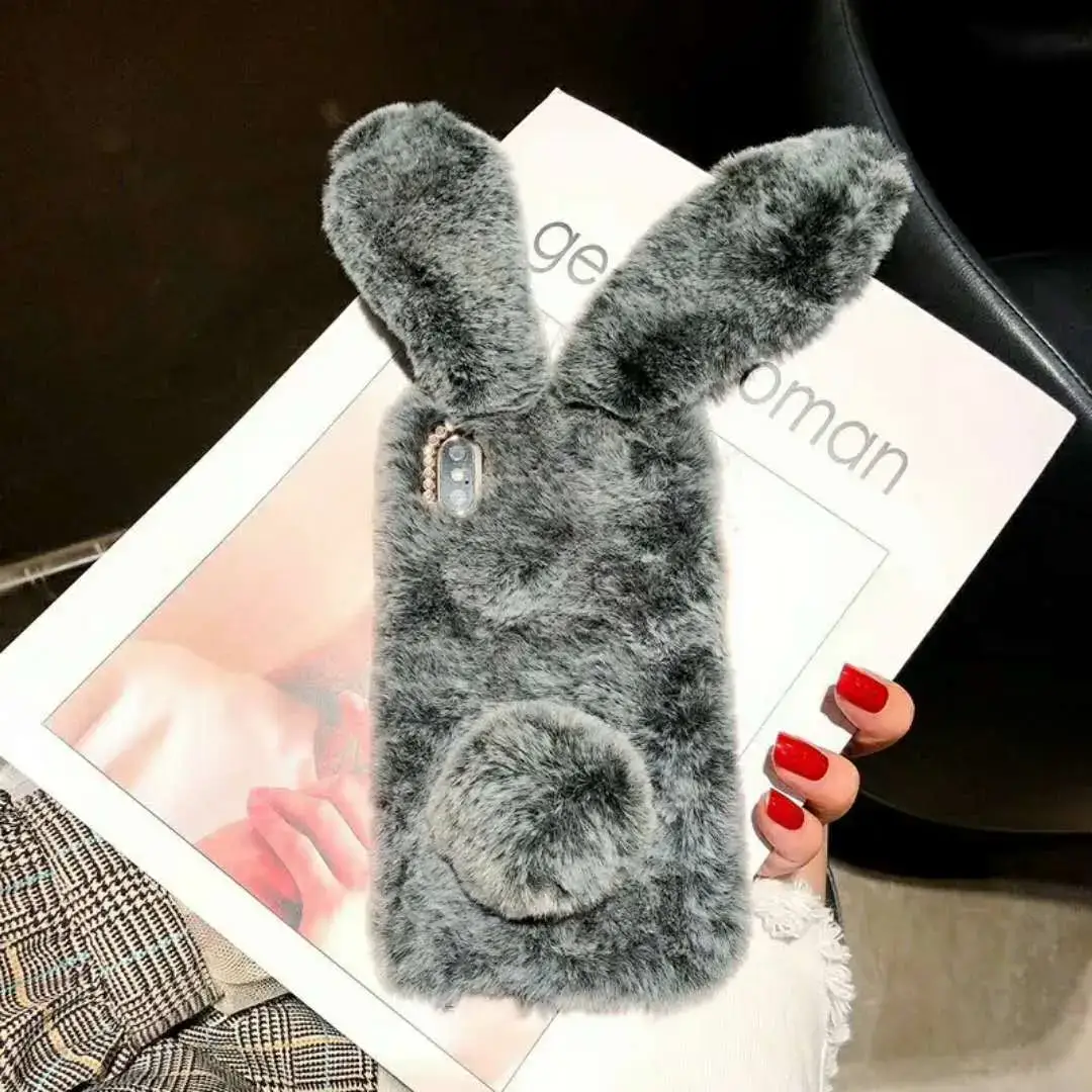 Plush Rabbit Ears Phone Case for iPhone 15 — feature 10