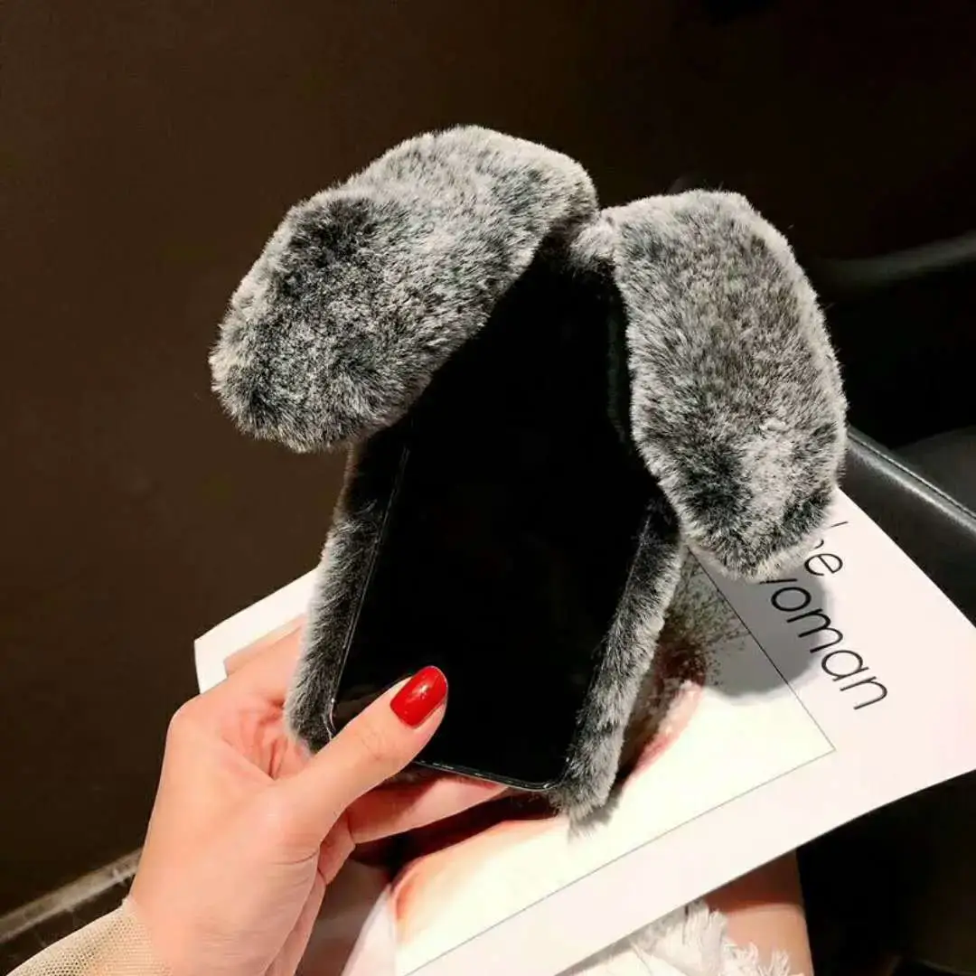 Plush Rabbit Ears Phone Case for iPhone 15 — feature 11