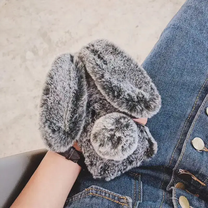 Plush Rabbit Ears Phone Case for iPhone 15 — feature 13
