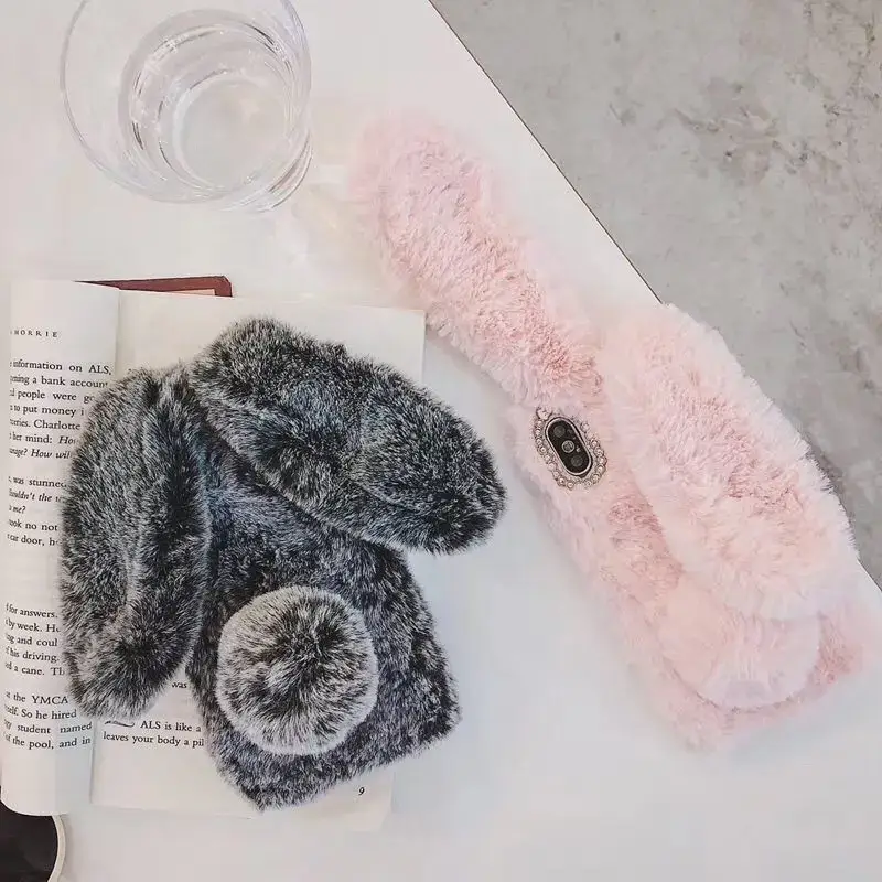 Plush Rabbit Ears Phone Case for iPhone 15 — feature 17