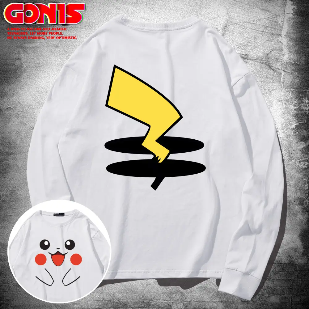 Japanese Animation Long Sleeve T-Shirt Black Men Women Spring Autumn Wear - Image 2