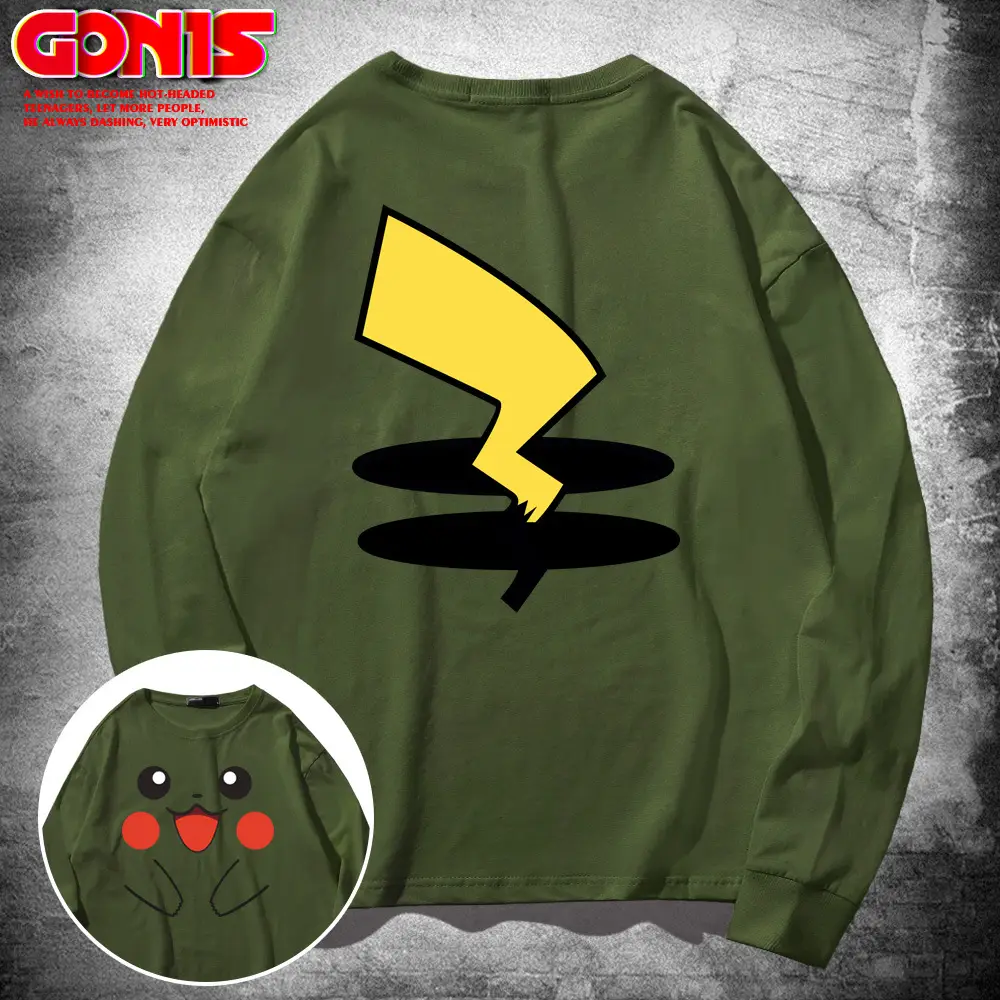 Japanese Animation Long Sleeve T-Shirt Black Men Women Spring Autumn Wear - Image 6