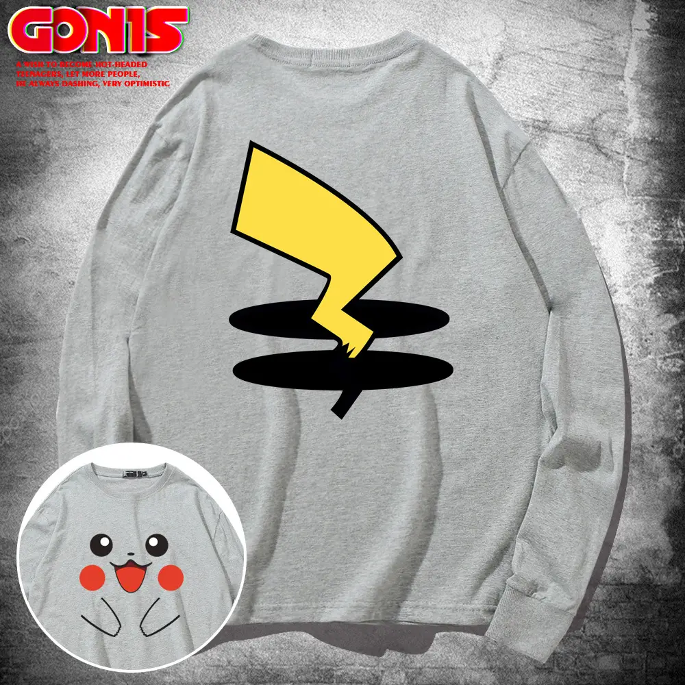 Japanese Animation Long Sleeve T-Shirt Black Men Women Spring Autumn Wear - Image 7
