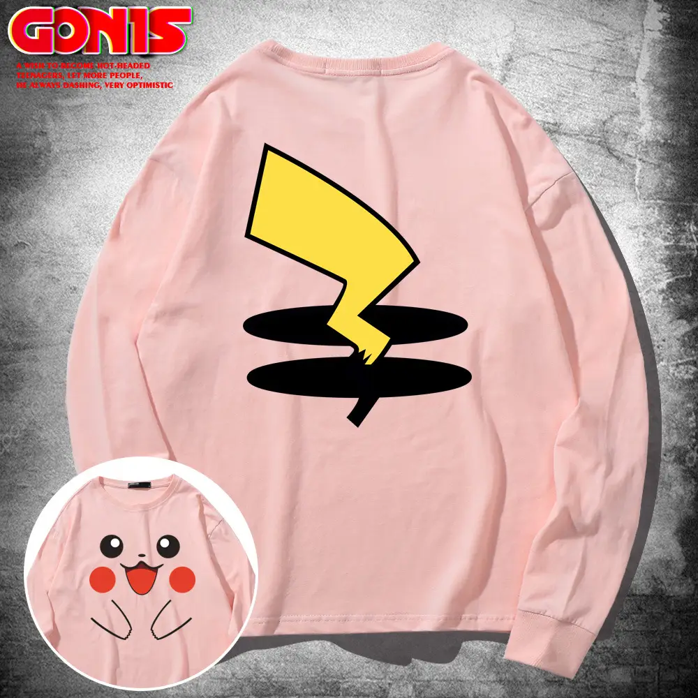Japanese Animation Long Sleeve T-Shirt Black Men Women Spring Autumn Wear - Image 8