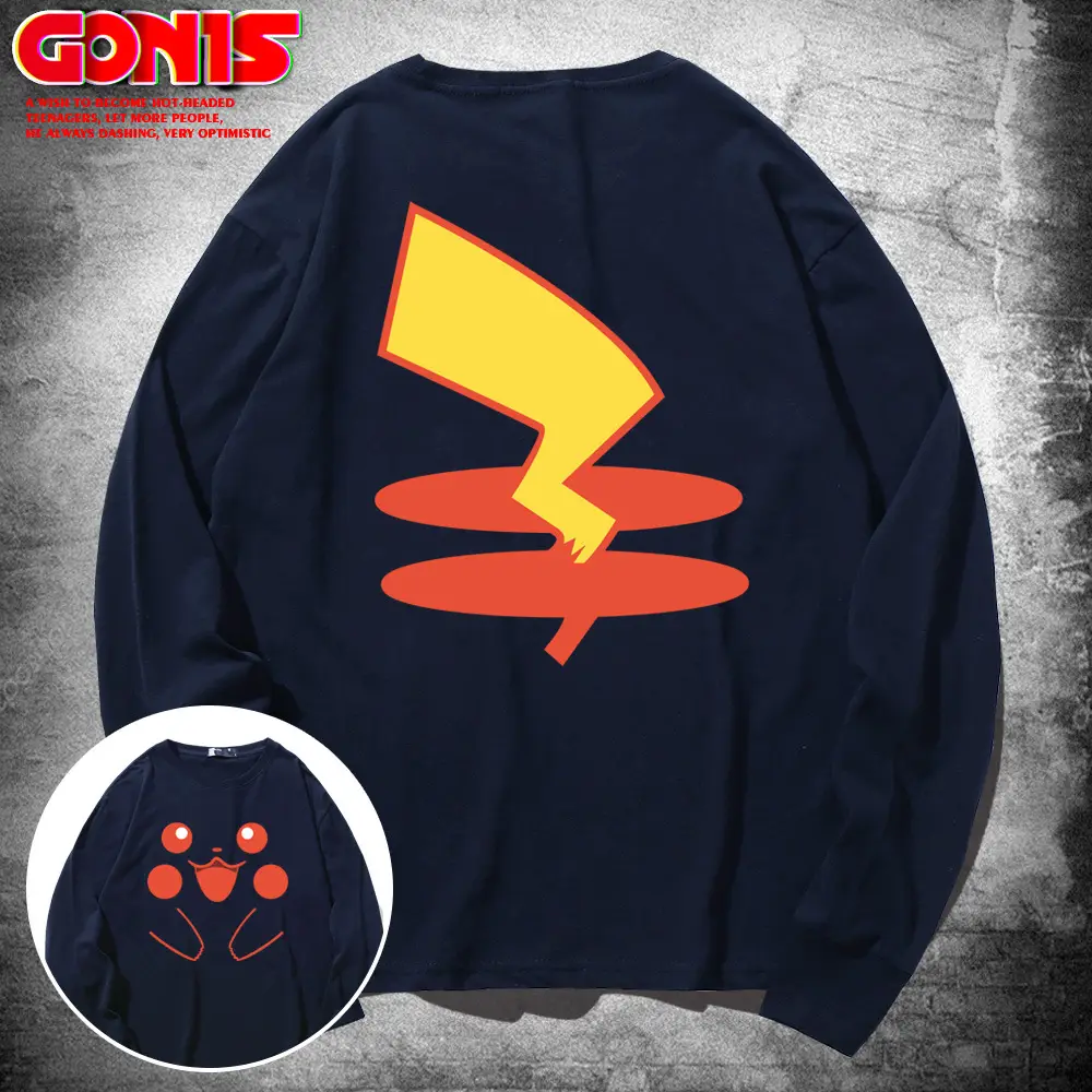 Japanese Animation Long Sleeve T-Shirt Black Men Women Spring Autumn Wear - Image 9