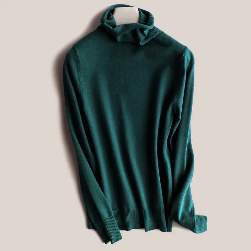 Women's 25W Turtleneck Knitwear Olive Green - Image 8
