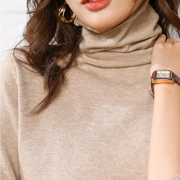 Women's 25W Turtleneck Knitwear Olive Green - Image 11