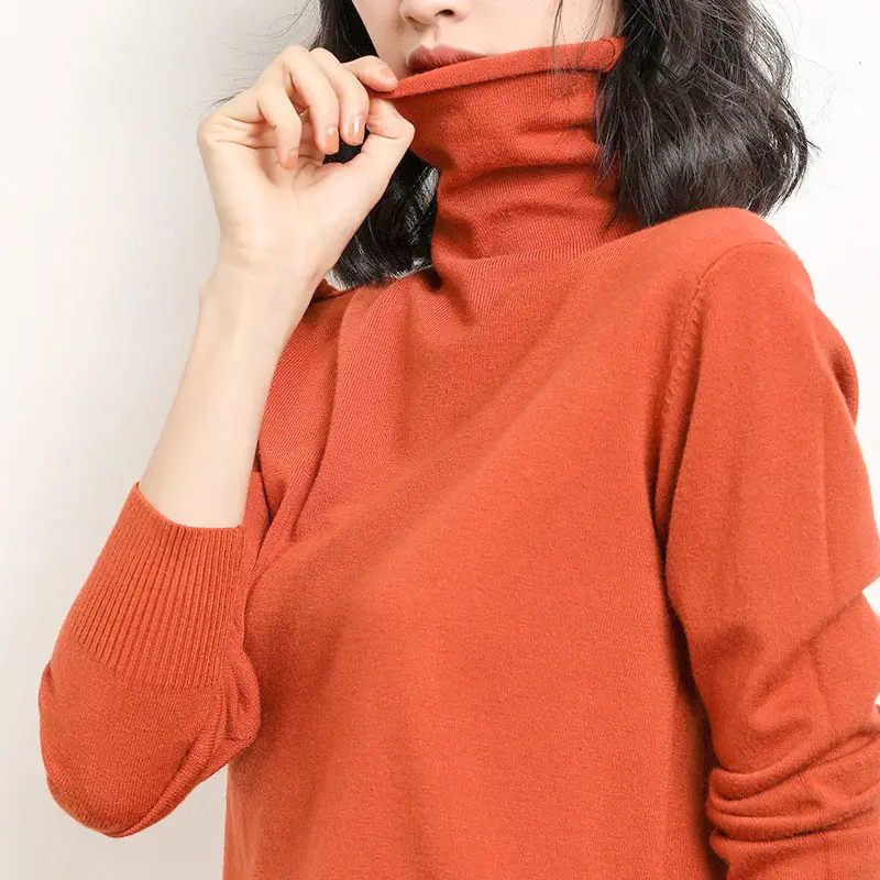 Women's 25W Turtleneck Knitwear Olive Green - Image 14