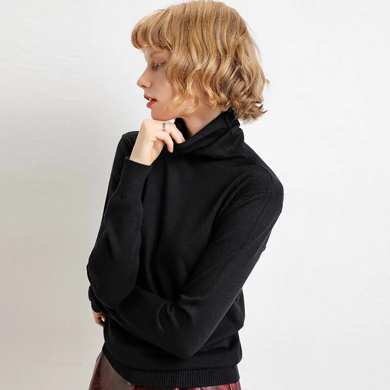 Women's 25W Turtleneck Knitwear Olive Green - Image 4