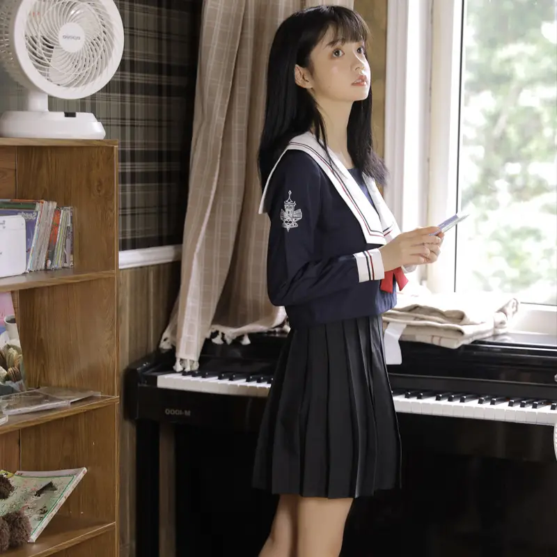Japanese Sailor Suit Kansai Lapel Black Skirt - Image 13