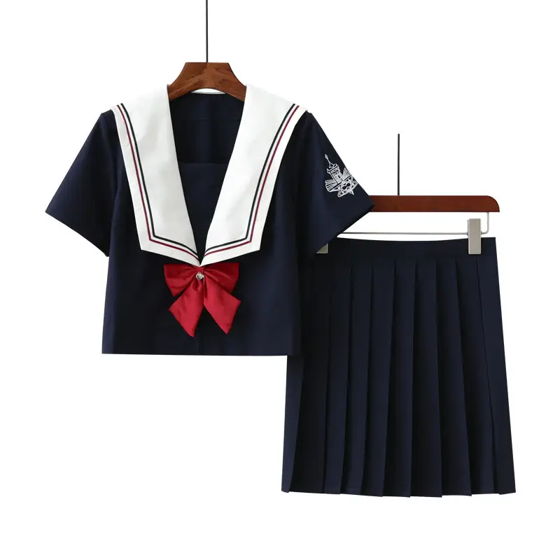 Japanese Sailor Suit Kansai Lapel Black Skirt - Image 3