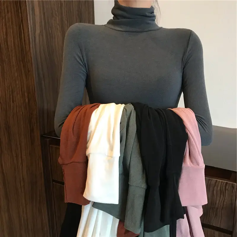 Women Korean Style Brown Collar Long Sleeve Top - Image 7