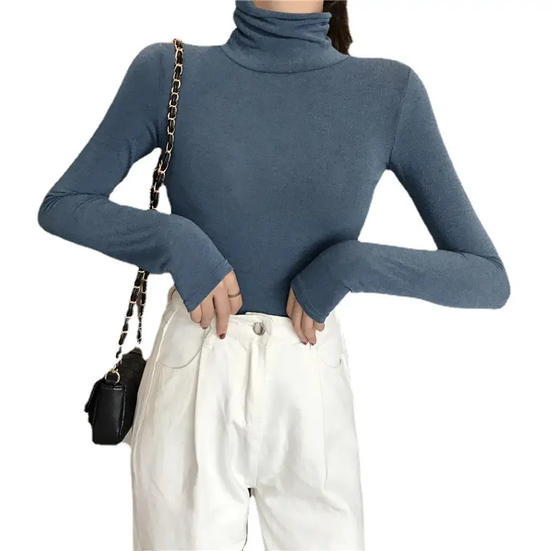 Women Korean Style Brown Collar Long Sleeve Top - Image 11