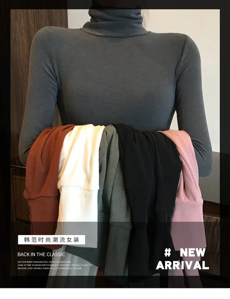 Women Korean Style Brown Collar Long Sleeve Top — feature 14