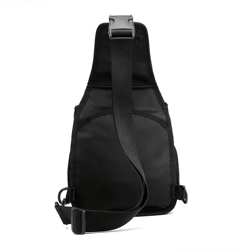 Men's Waterproof Nylon Chest Bag with Crossbody Strap - Image 6