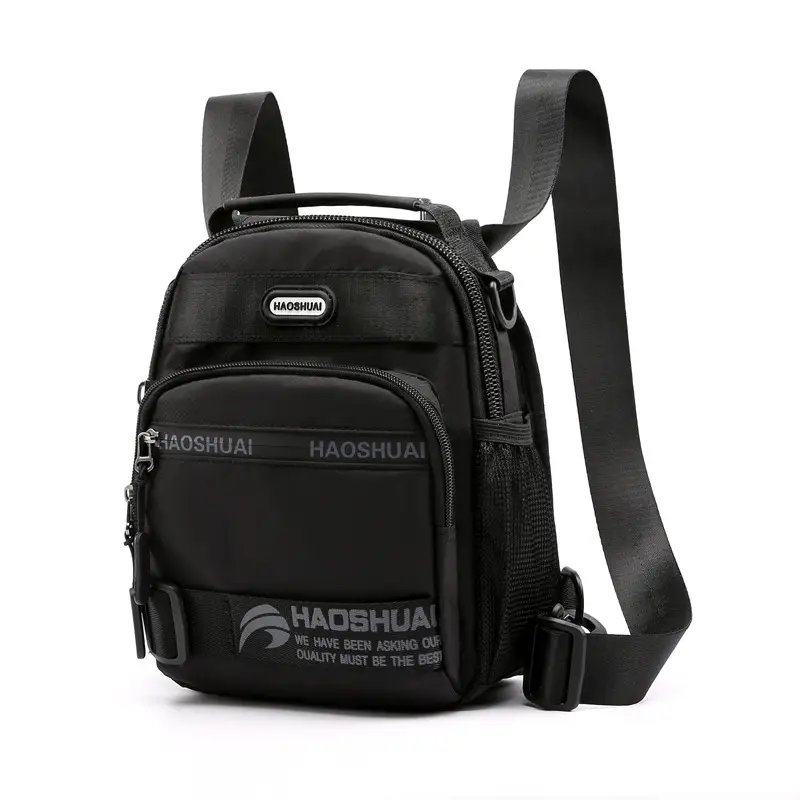 Men's Waterproof Nylon Chest Bag with Crossbody Strap - Image 8