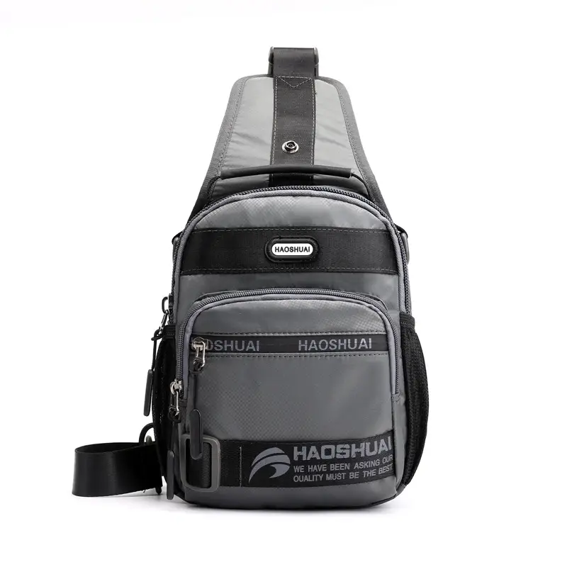 Men's Waterproof Nylon Chest Bag with Crossbody Strap - Image 2