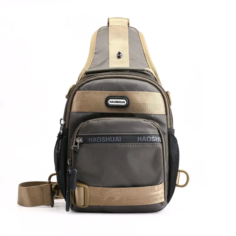 Men's Waterproof Nylon Chest Bag with Crossbody Strap - Image 3