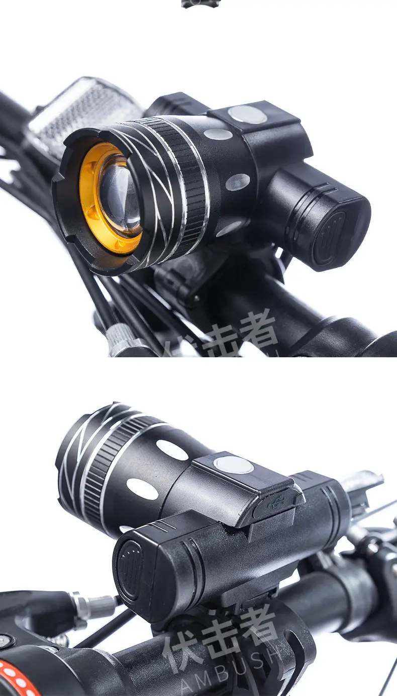 USB Charging Headlight for Mountain Bike Rain Proof Night Riding — feature 14