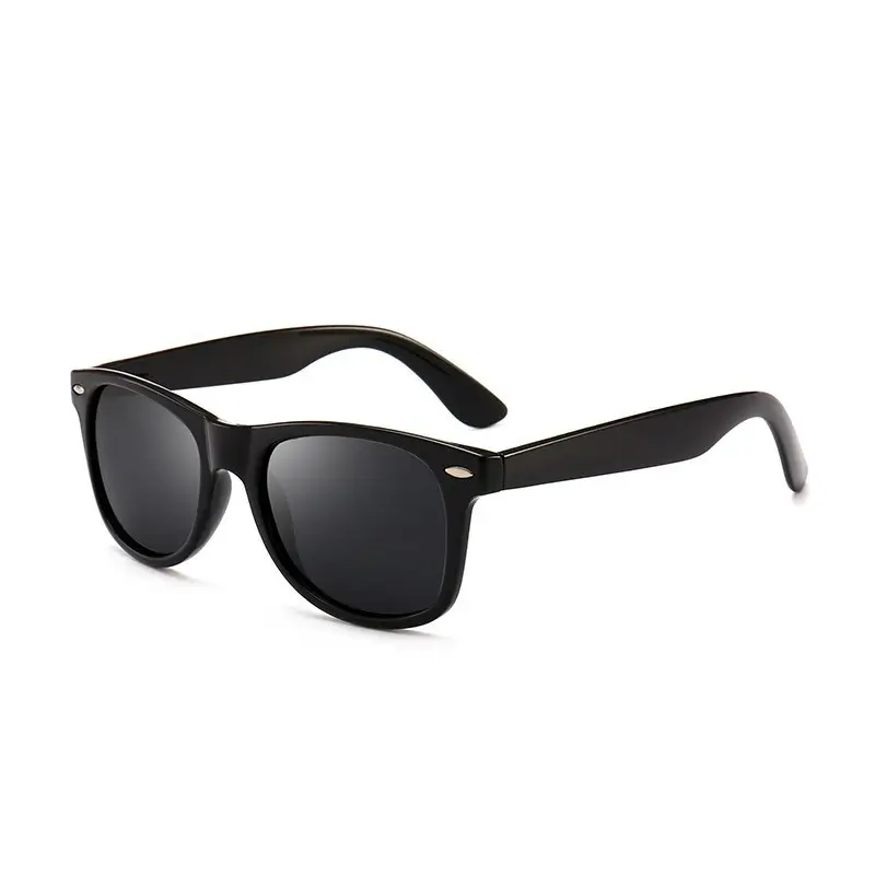 Men Women Retro Polarized Sunglasses Black 2140 - Image 5