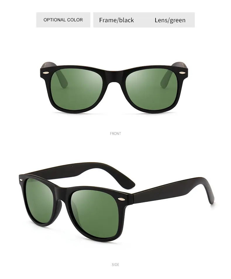 Men Women Retro Polarized Sunglasses Black 2140 β feature 10
