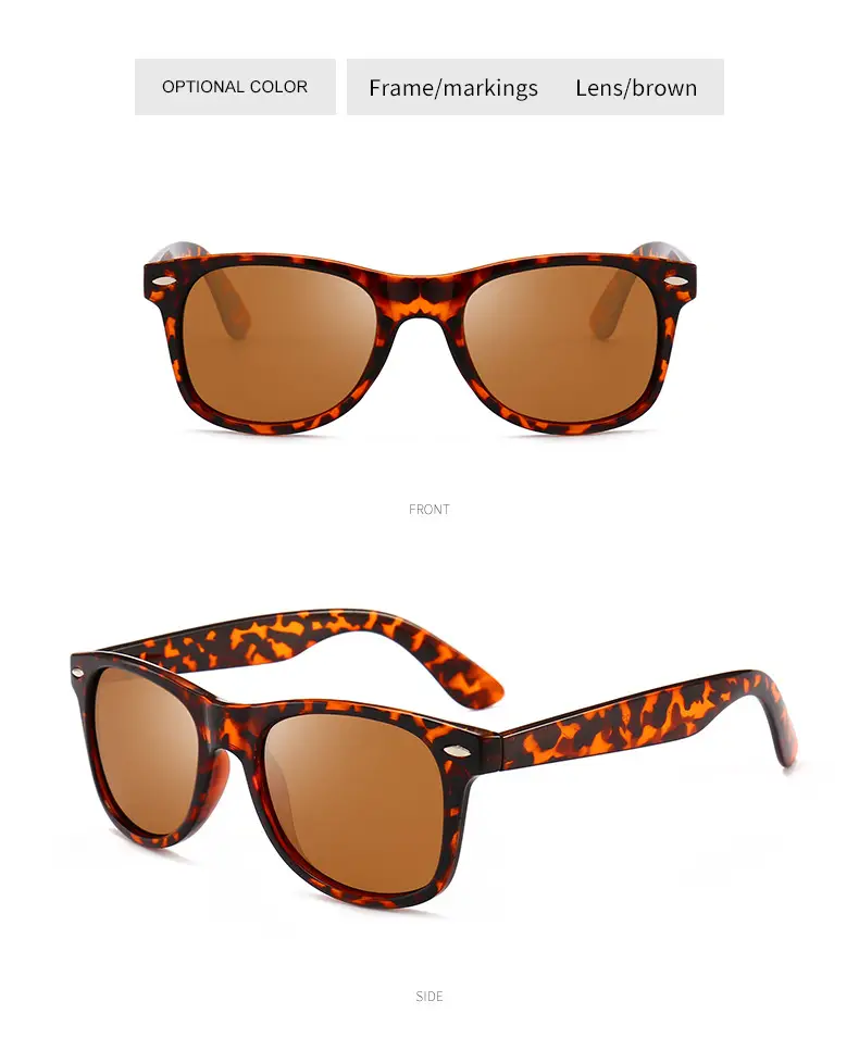 Men Women Retro Polarized Sunglasses Black 2140 β feature 12