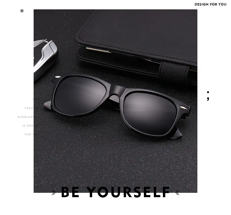 Men Women Retro Polarized Sunglasses Black 2140 β feature 19