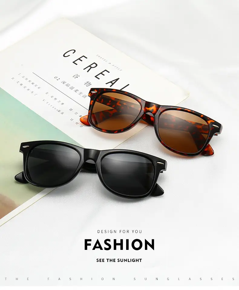 Men Women Retro Polarized Sunglasses Black 2140 β feature 2