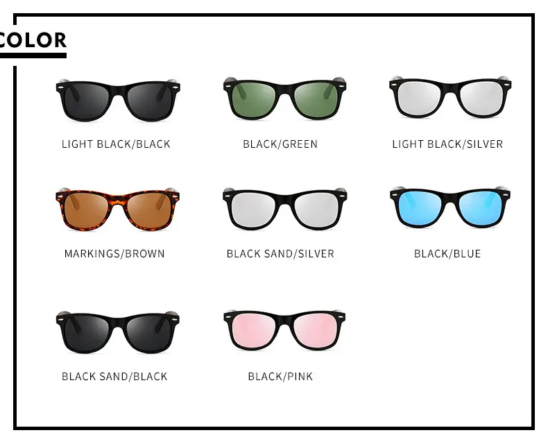 Men Women Retro Polarized Sunglasses Black 2140 β feature 3