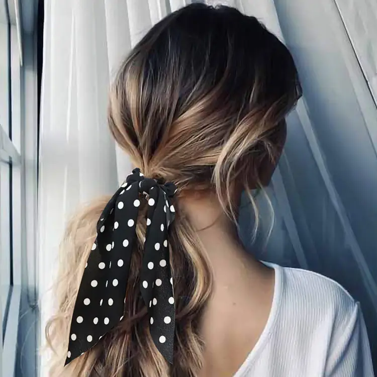 Polka Dot Hair Ring Knot for Women European Style - Image 15