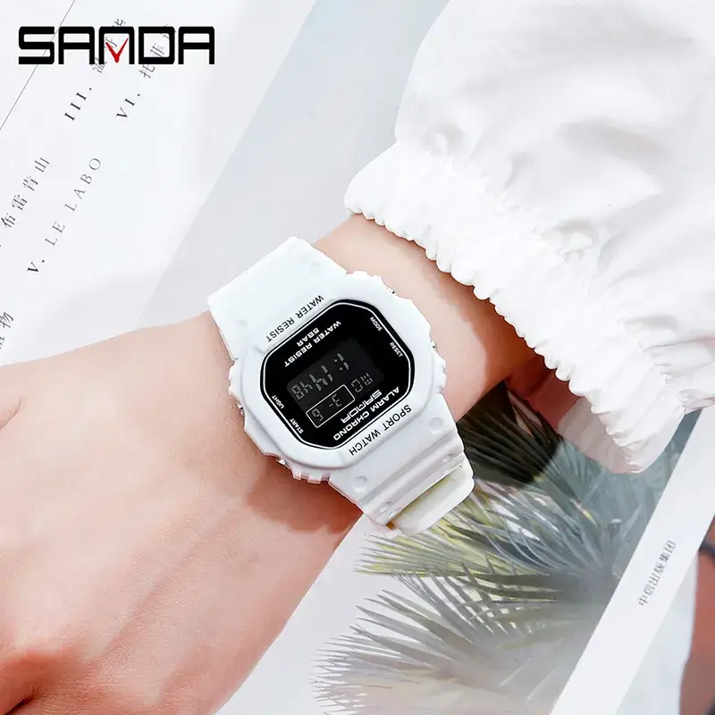 Sanda Waterproof Square Digital Watch 8852