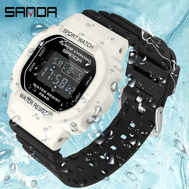 Sanda Waterproof Square Digital Watch 8852