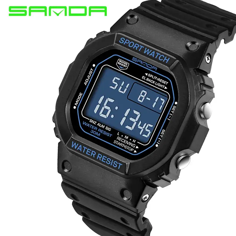 Sanda Waterproof Square Digital Watch 8852