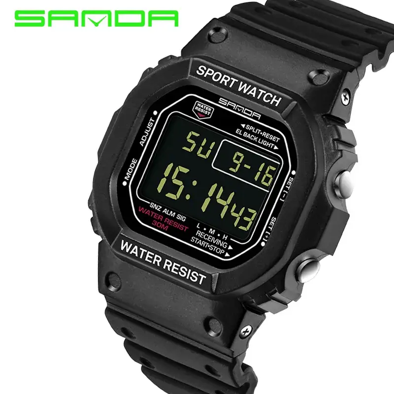 Sanda Waterproof Square Digital Watch 8852