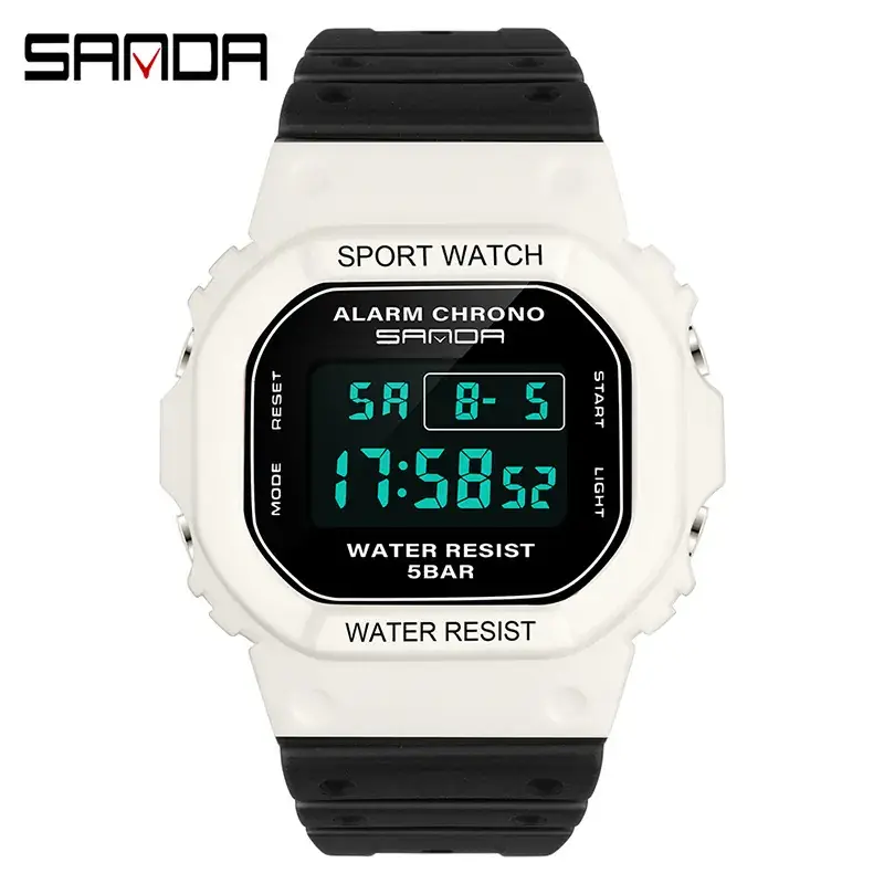 Sanda Waterproof Square Digital Watch 8852