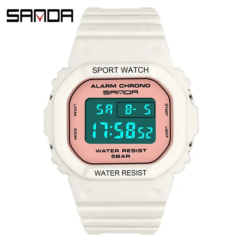 Sanda Waterproof Square Digital Watch 8852