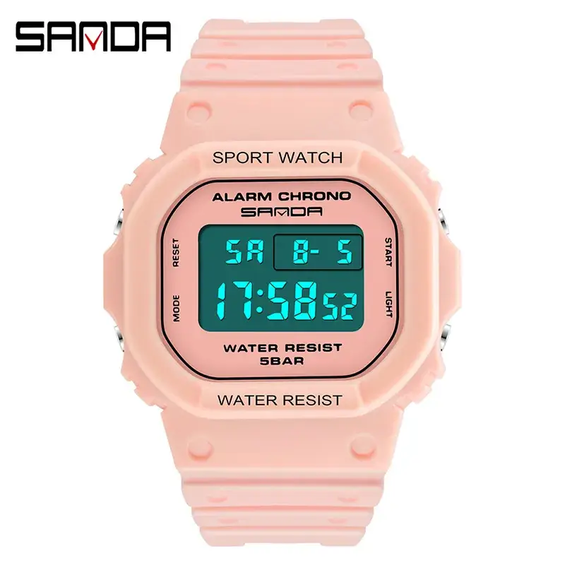 Sanda Waterproof Square Digital Watch 8852
