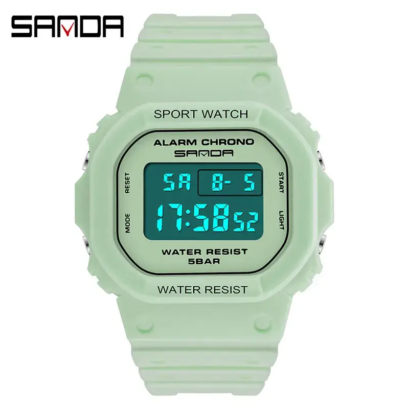 Sanda Waterproof Square Digital Watch 8852