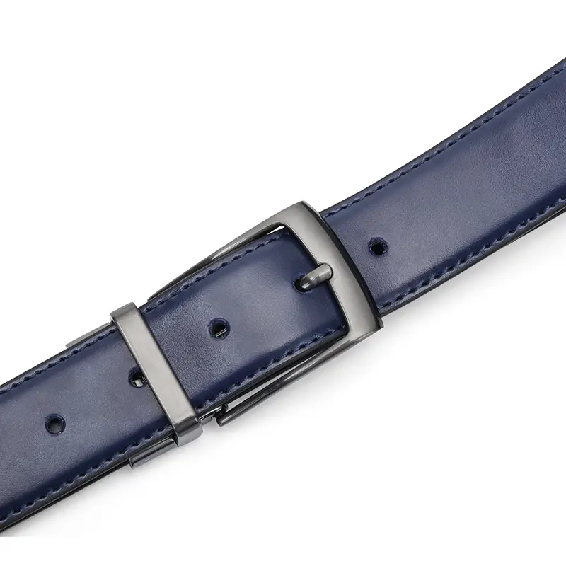 Men's Navy Blue Rotating Pin Buckle Belt - Image 5
