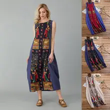 Long Sleeve Cotton Linen Dress Large Women — feature 17