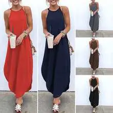 Long Sleeve Cotton Linen Dress Large Women — feature 19