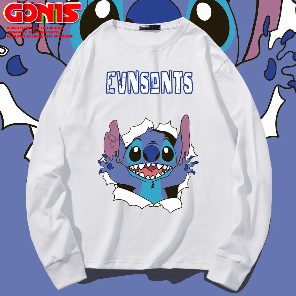 Star Baby Stitch Long Sleeve T-Shirt Women Grey - Image 11