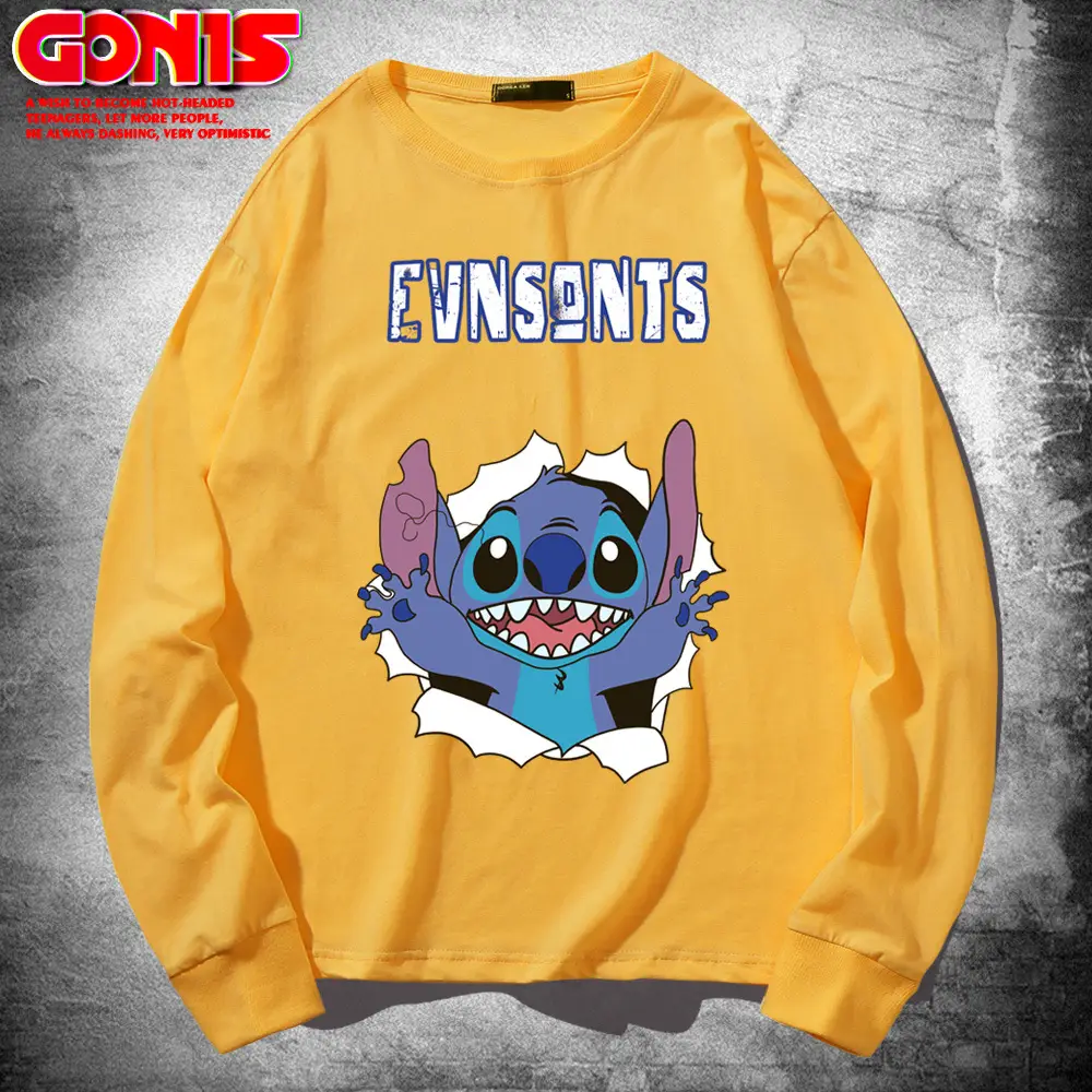 Star Baby Stitch Long Sleeve T-Shirt Women Grey - Image 12